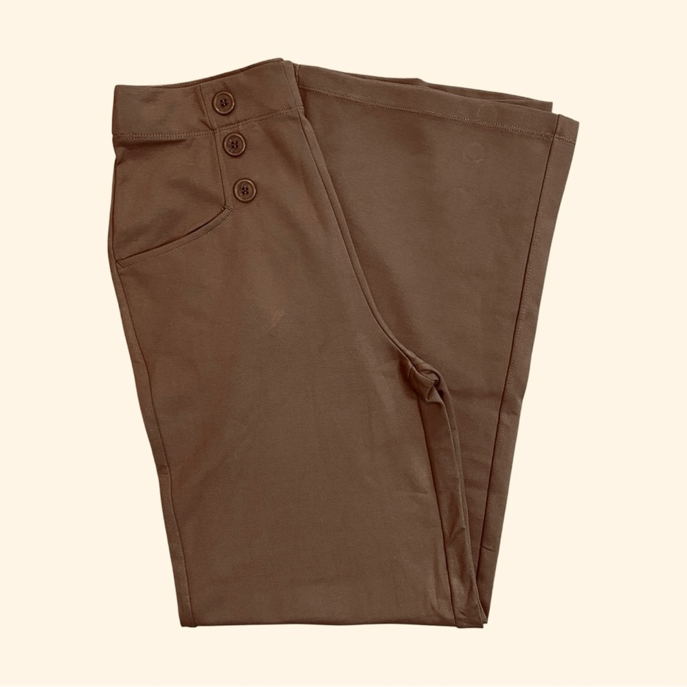 Max Studio London Chocolate Wide-Leg Sailor Womens Pants Trousers | Size S - Picture 3 of 12